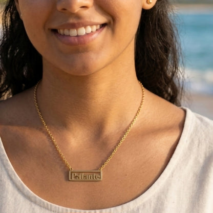 PA'LANTE woman's necklace waterproof stainless steel boricua chain jewelry