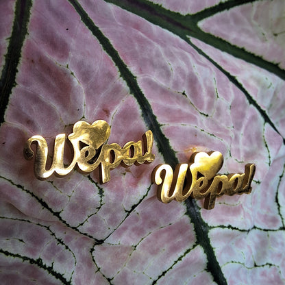 Puerto Rico Wepa stud earrings :  waterproof boricua jewelry