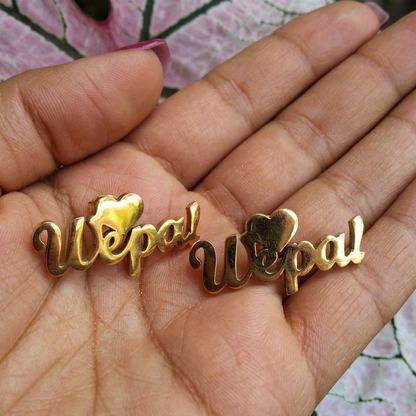 Puerto Rico Wepa stud earrings :  waterproof boricua jewelry