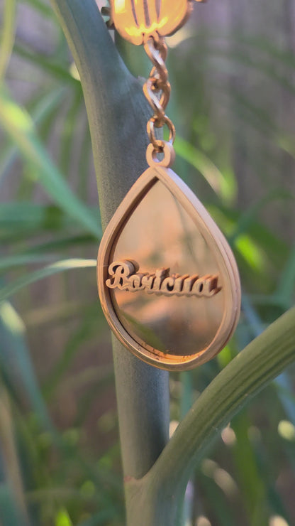 Boricua Puerto Rico Keychain Coqui gold frog